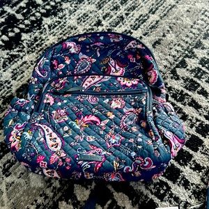 Vera Bradley grey backpack and matching wallets.  Limited edition print.